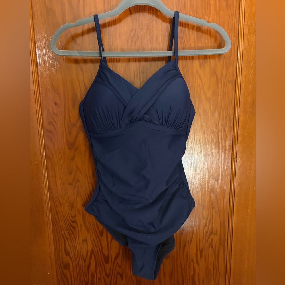 Navy Blue One-Piece Swimsuit